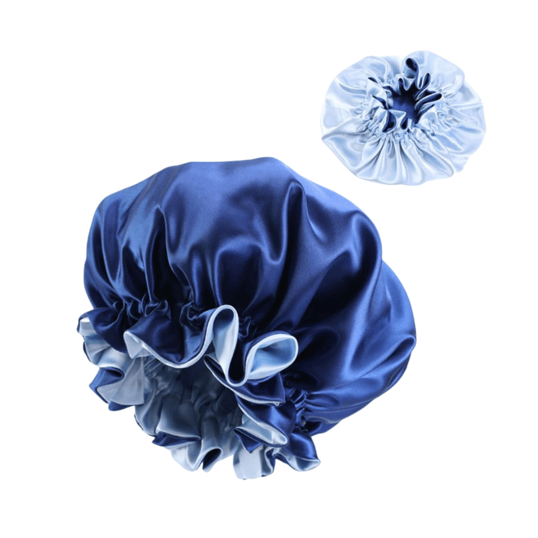 Royal Blue & Baby Blue Bonnet | NuAira Satin Hair Essentials